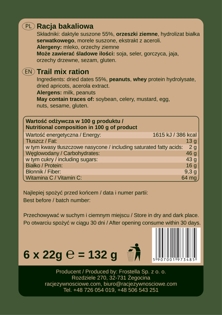 Frostella Racja Bakaliowa 500 kcal