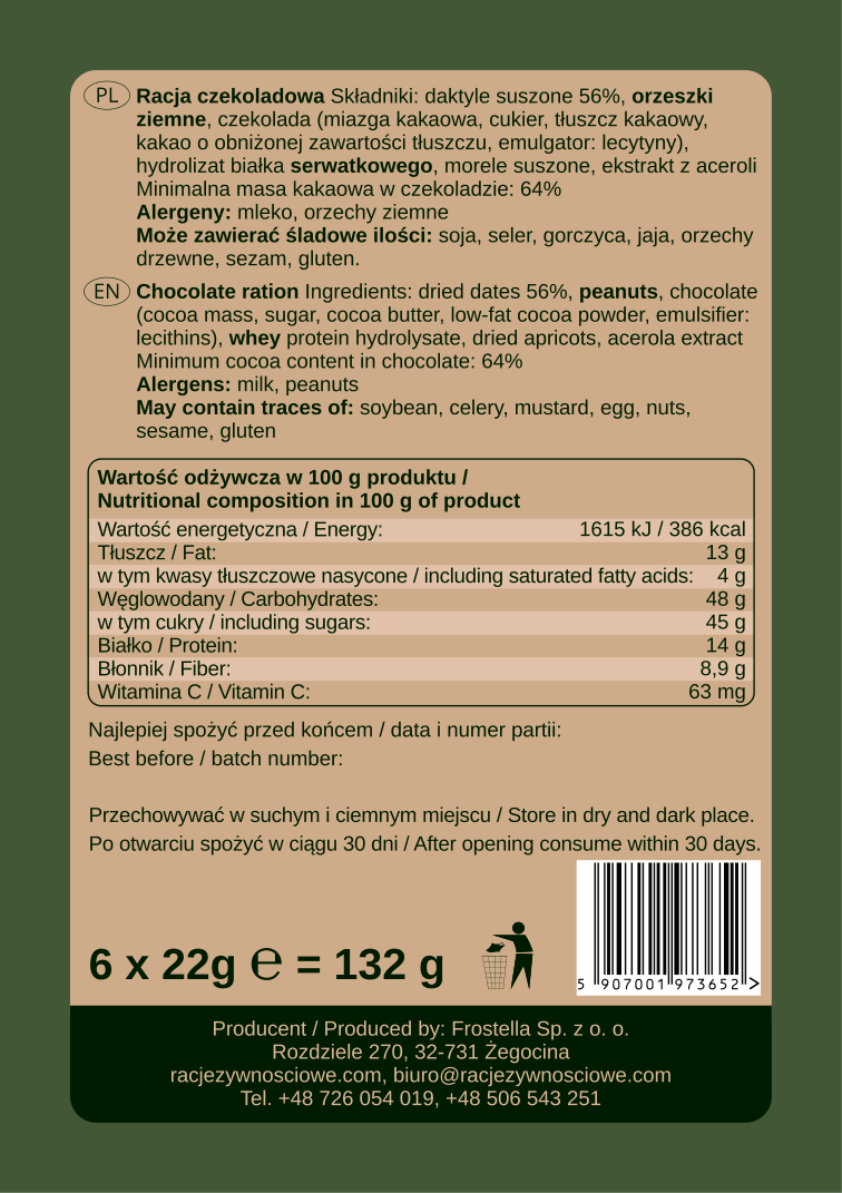 Frostella Racja Czekoladowa 500 kcal