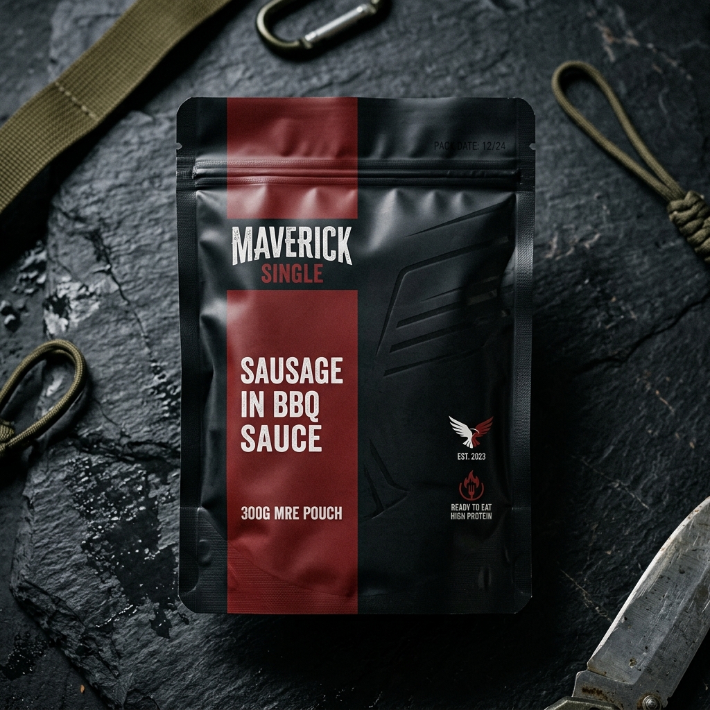 Racja żywnościowa w saszetce Maverick Kiełbasa w sosie barbecue - sterylizowany obiad polowy